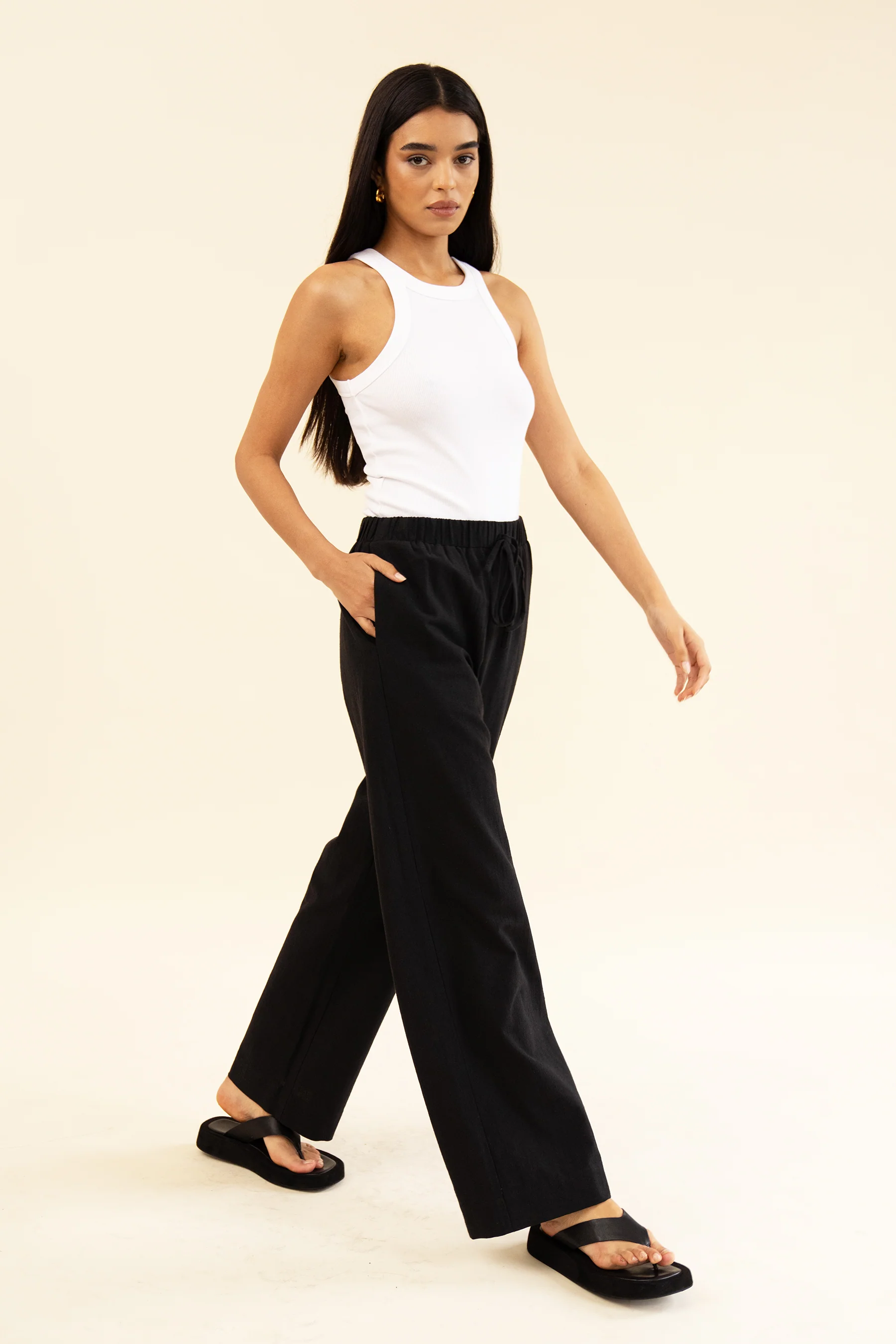 APARTMENT PANT - LINEN NOIR - Image 4