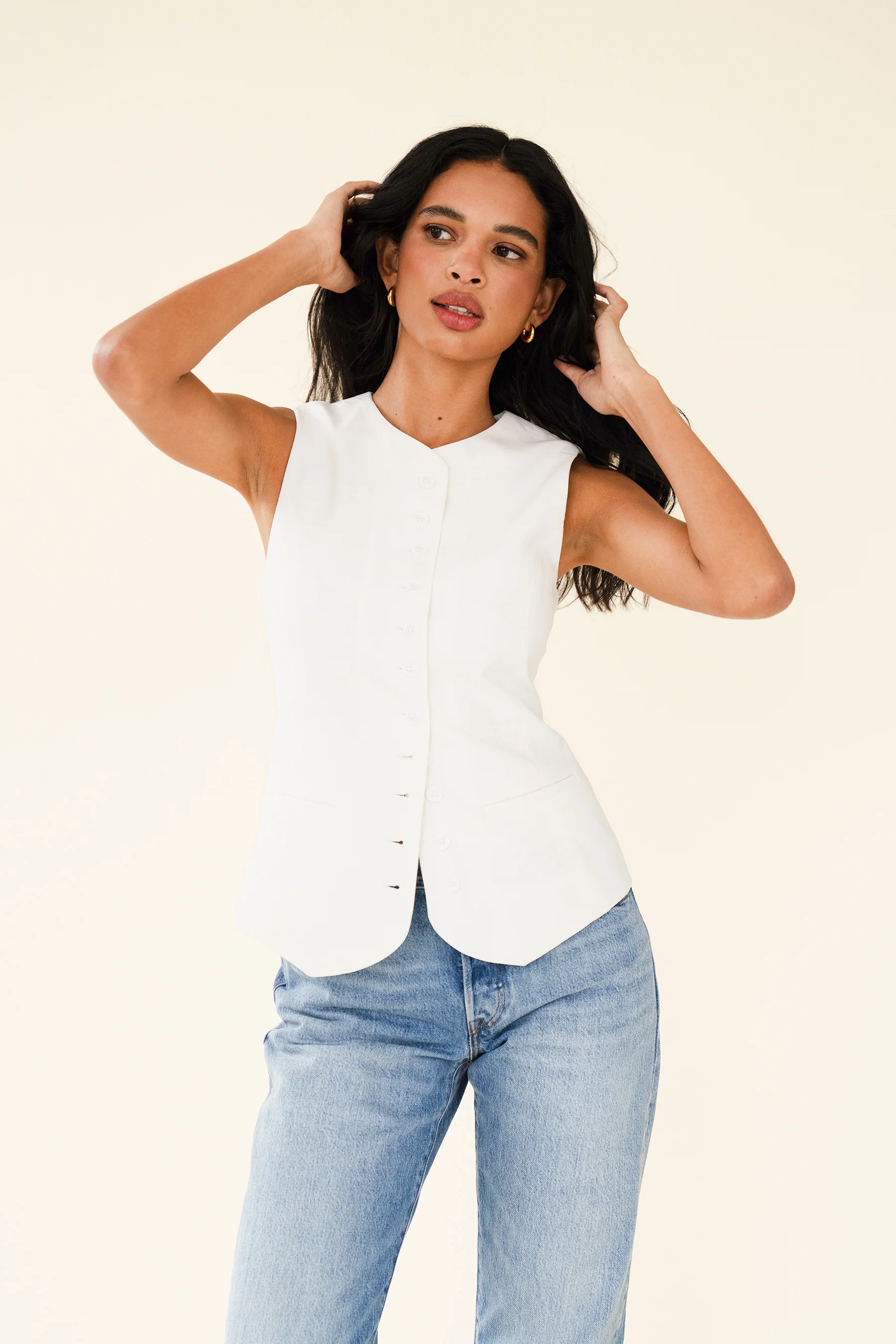 AUDREY WAISTCOAT - WHITE - Image 5
