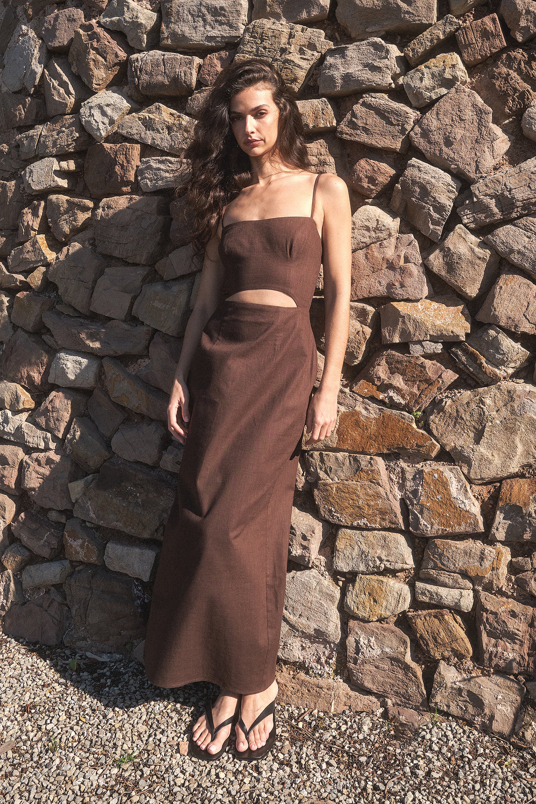 BELLA DRESS - BRUN - Image 2