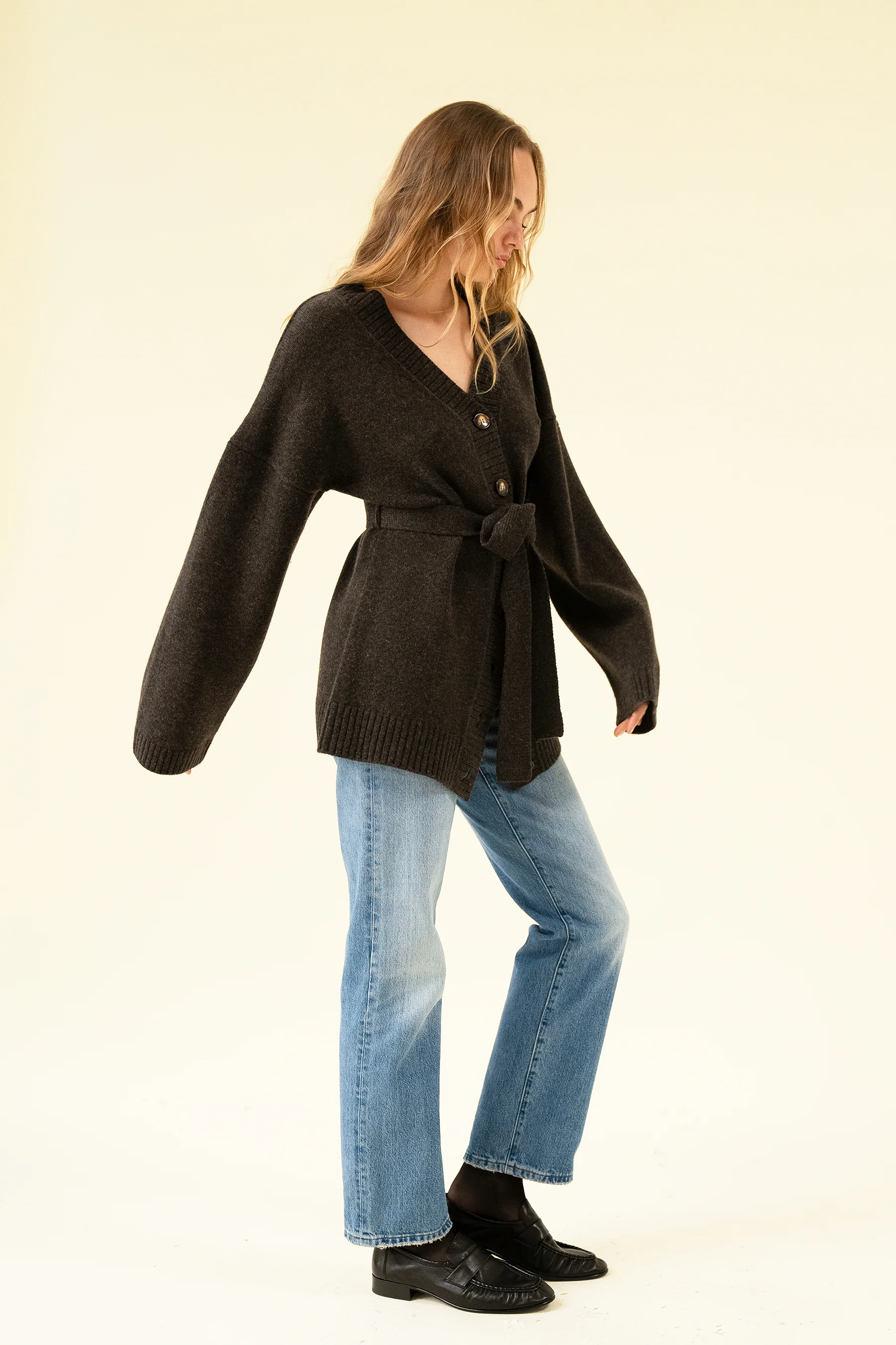 CALLIE CARDIGAN - COFFEE - Image 5