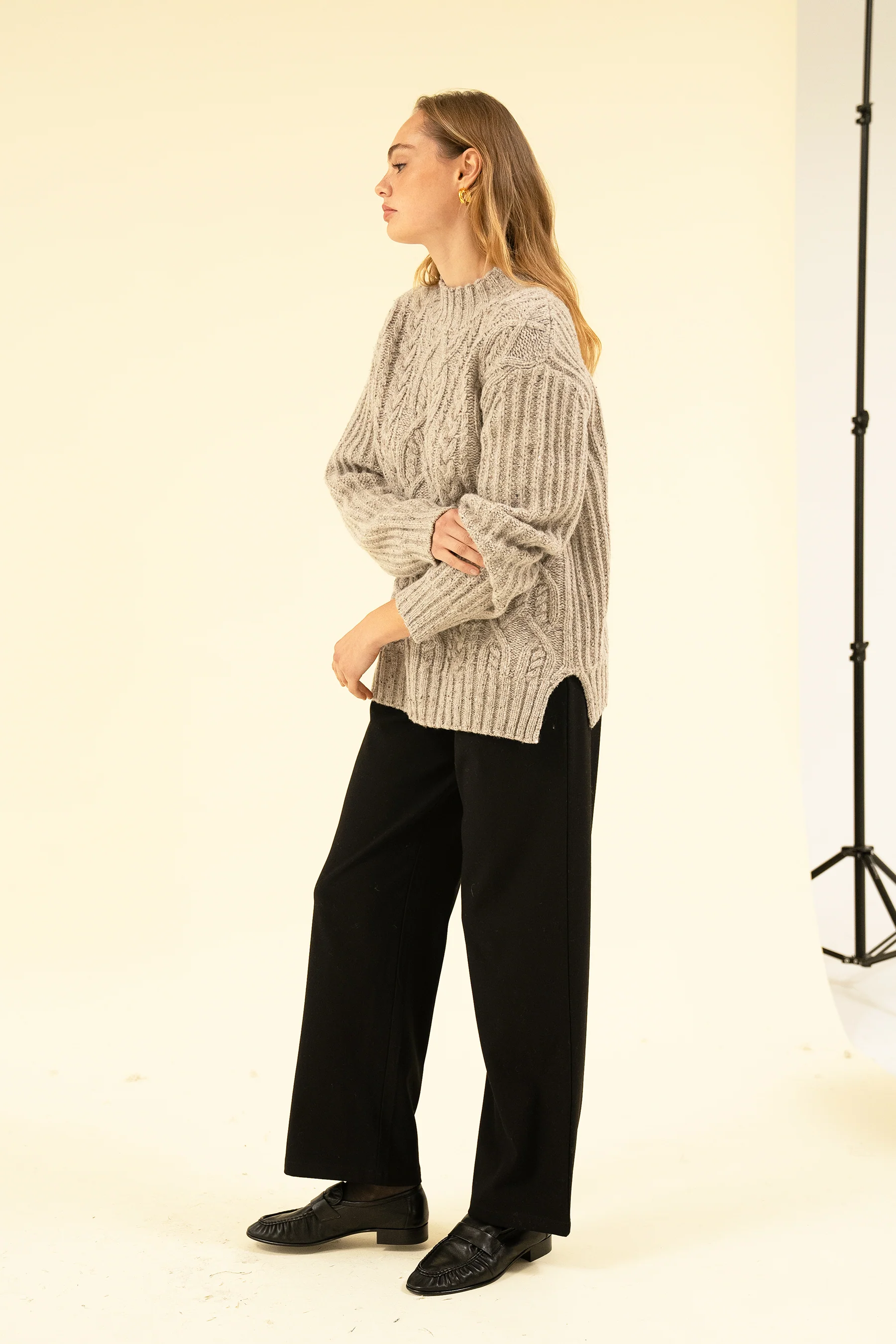 LUNA KNIT - FLAX MARL - Image 3