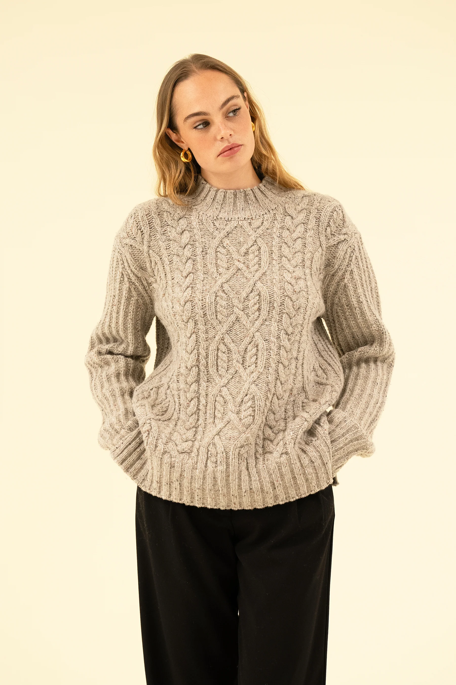 LUNA KNIT - FLAX MARL - Image 4