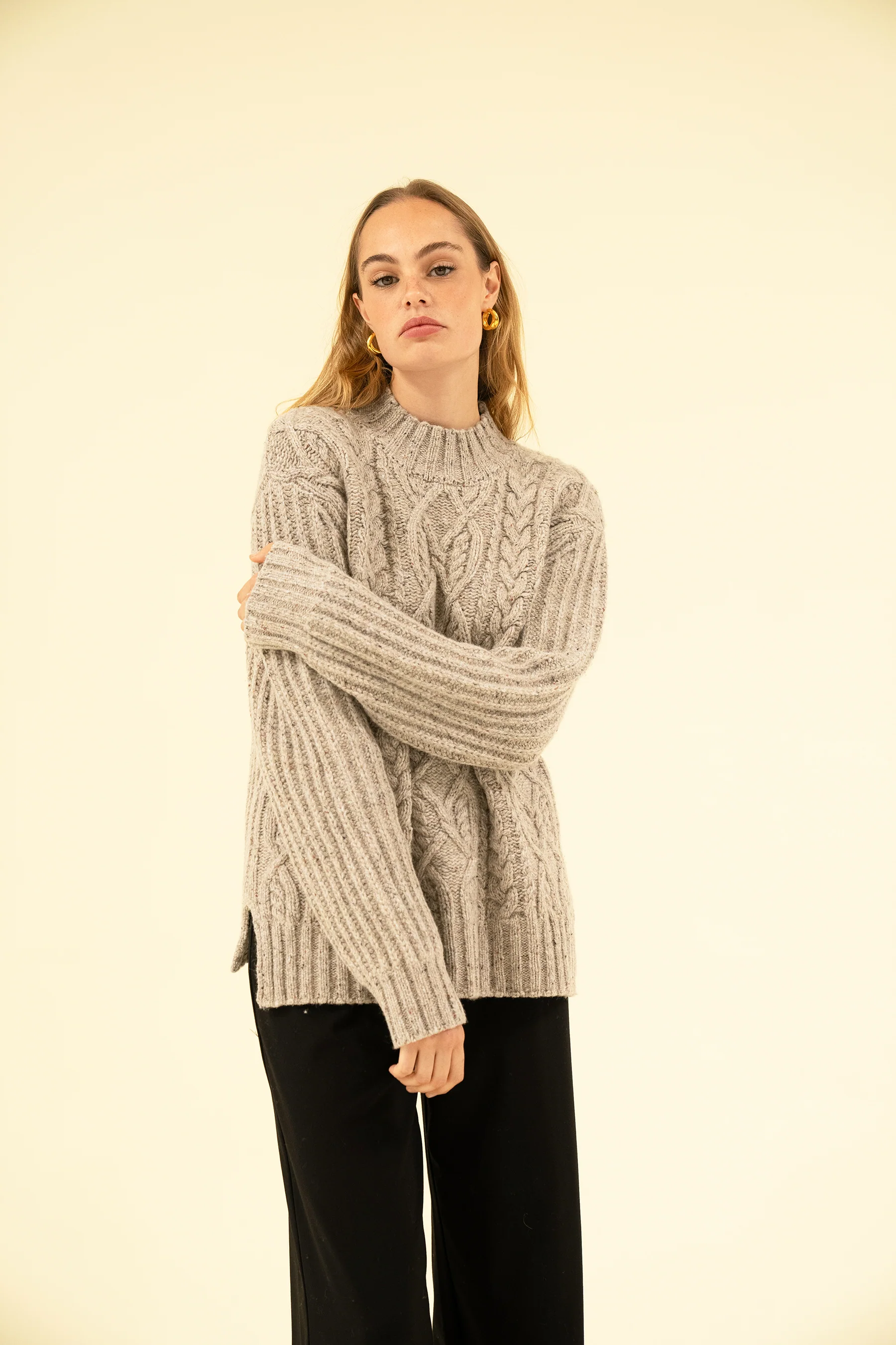 LUNA KNIT - FLAX MARL - Image 5