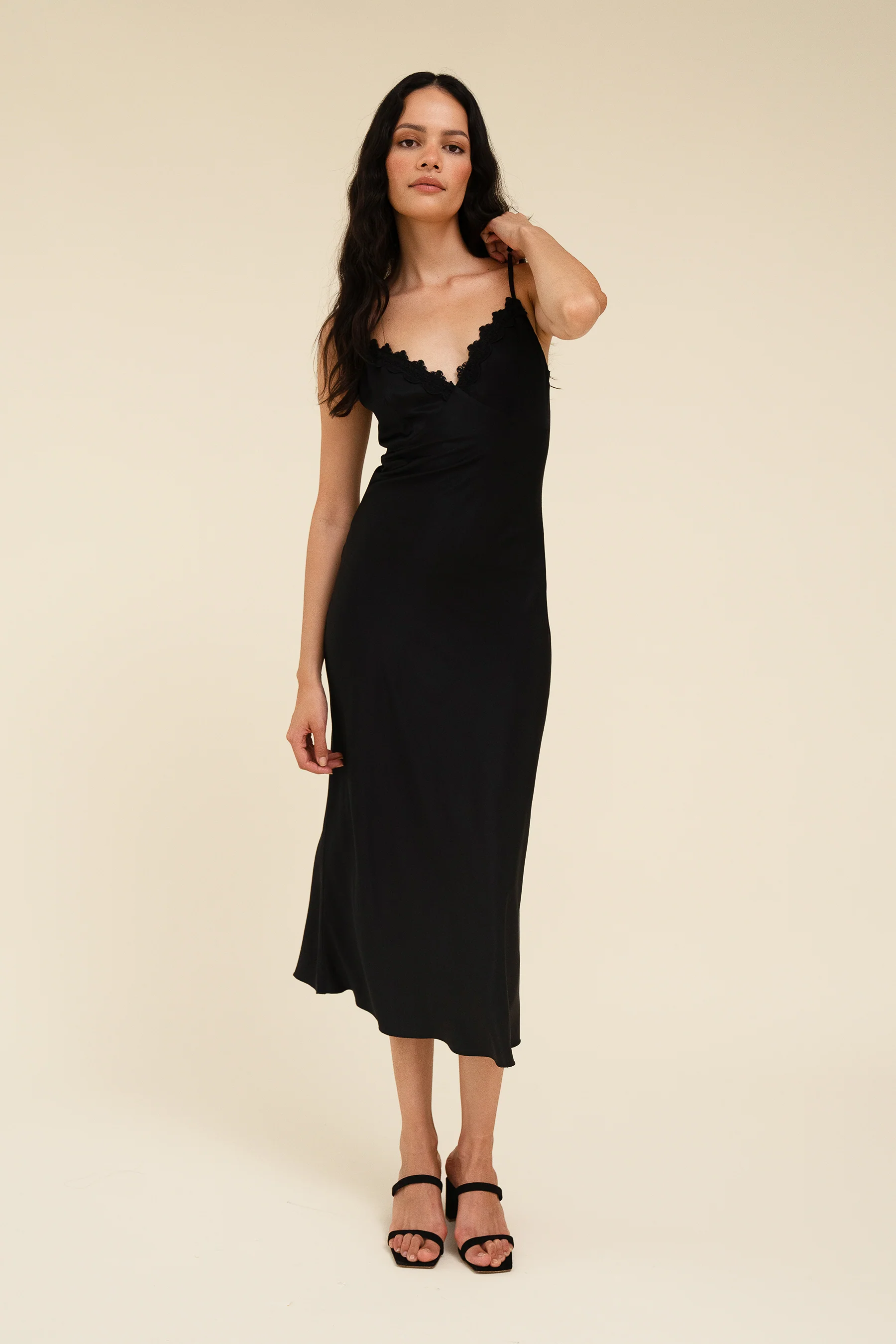 ROMY SLIP DRESS - NOIR - Image 2