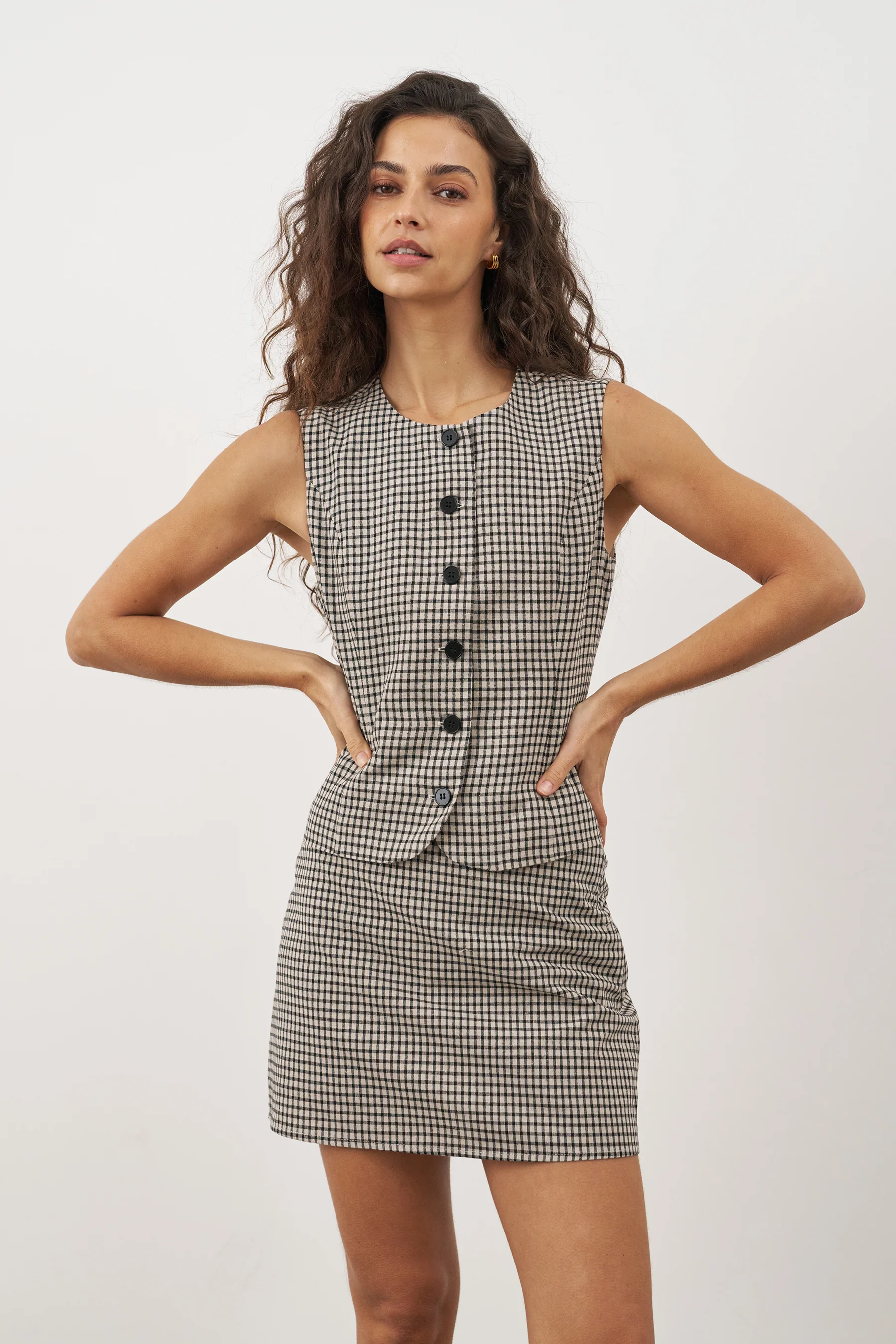 SARAH WAISTCOAT - CHECK - Image 4